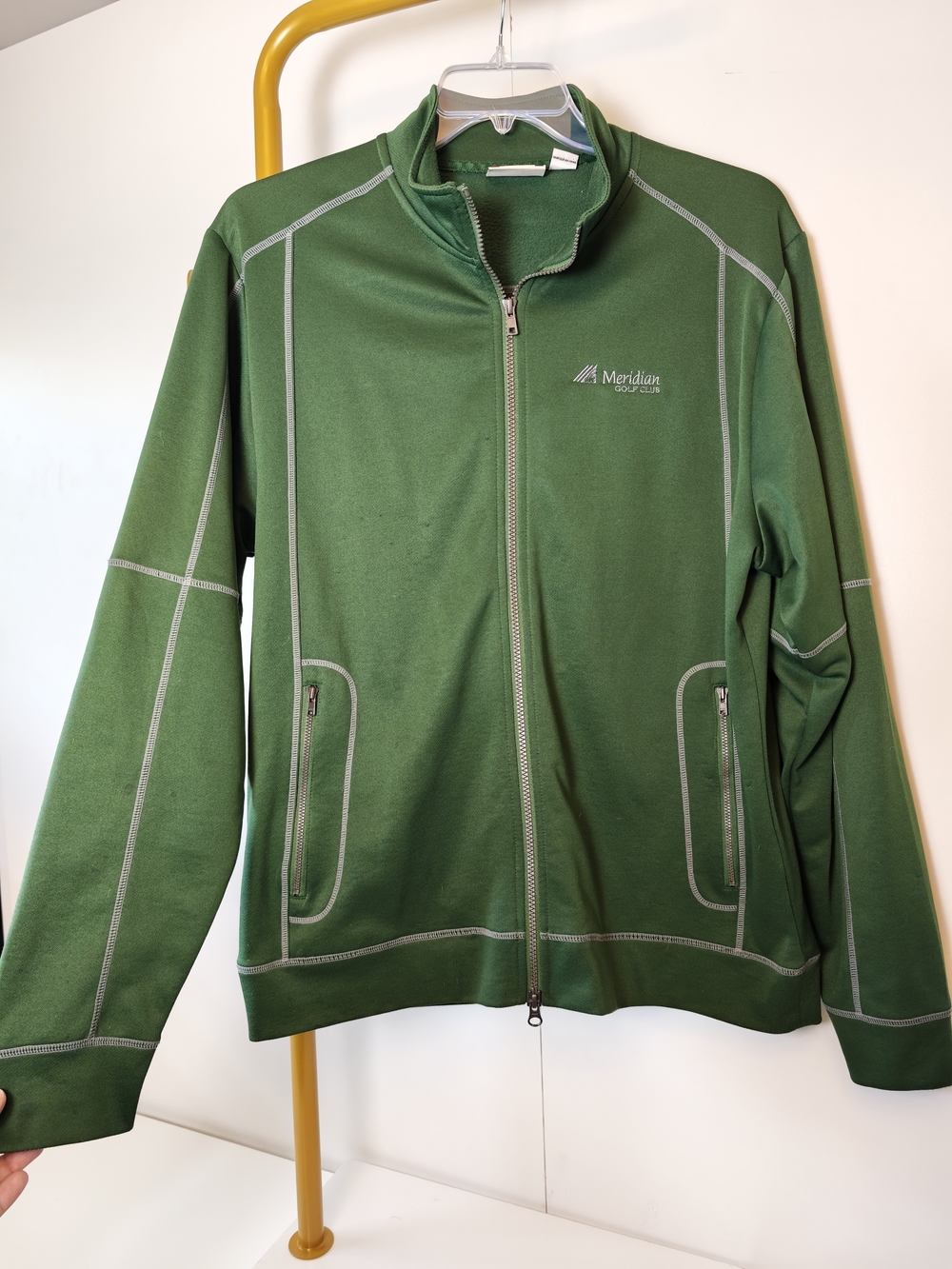 Clique Meridian Golf Club Mens Lightweight Green Full Zip Jacket Large RN83094